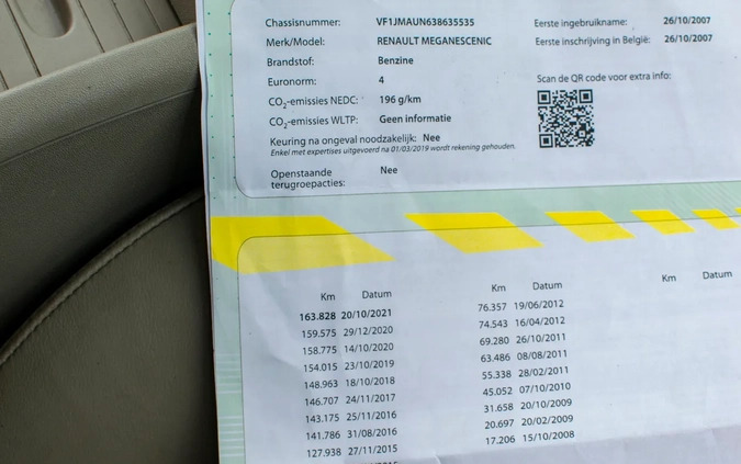Renault Grand Scenic cena 15950 przebieg: 186550, rok produkcji 2007 z Nisko małe 781